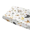 thumbnail image 5 of Springtime Hens Rooster Duck Changing Pad Cover for Baby Girl Boy Farm Animals Chicken Ducks Eggs Leaves Diaper Change Table Sheets Soft Stretchy Fitted Changing Pad Mat Sheets 32"x16", 5 of 6