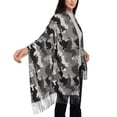 thumbnail image 5 of Cauagu Horse Silhouette Print Women Wrap Shawl tassels Scarves Retro Scarf 77.6"X28.3", 5 of 8