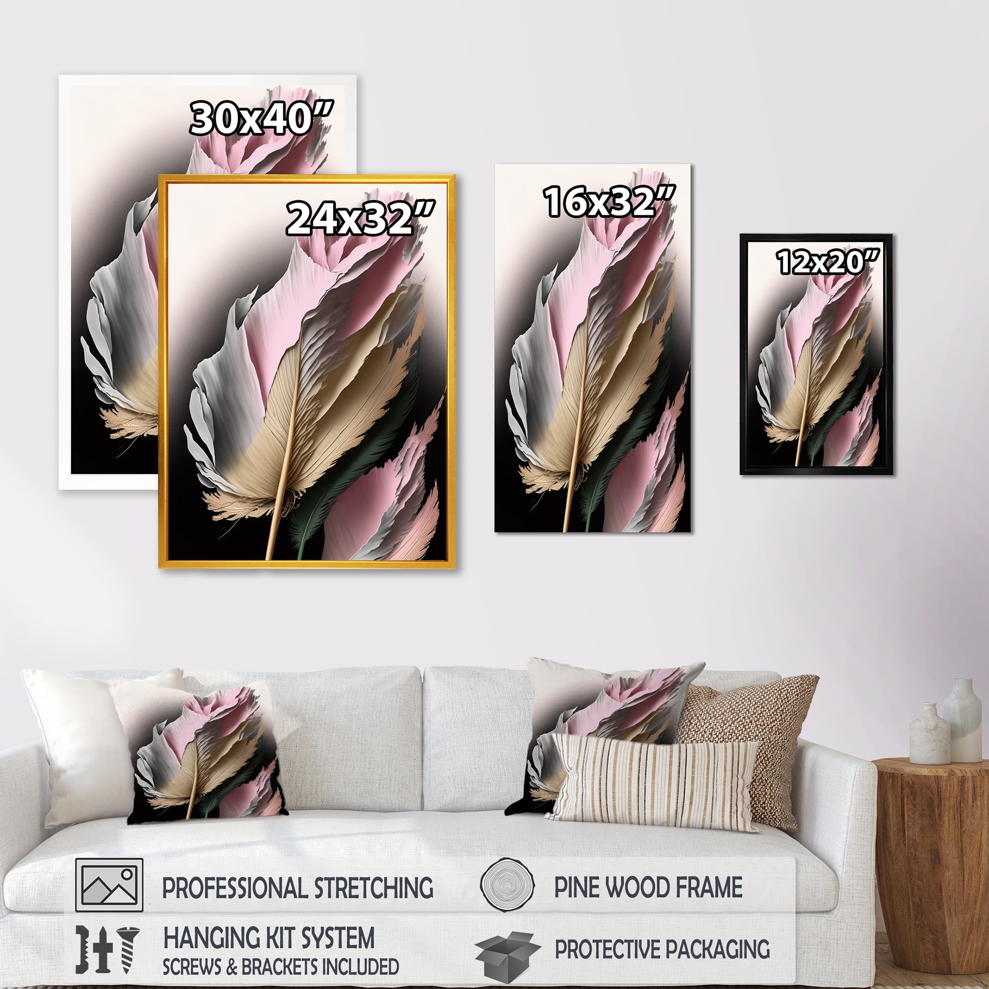 Designart Pink And Beige Hyperrealistic Roses I Canvas Wall Art