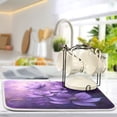 thumbnail image 5 of Kitchen Drying Mat 16x18In Drying Dish Mat Dish Drying Mats Kitchen Countertop Multi-Function Drain Drying Mat Kitchen Table Purple Flower Picture, 5 of 8