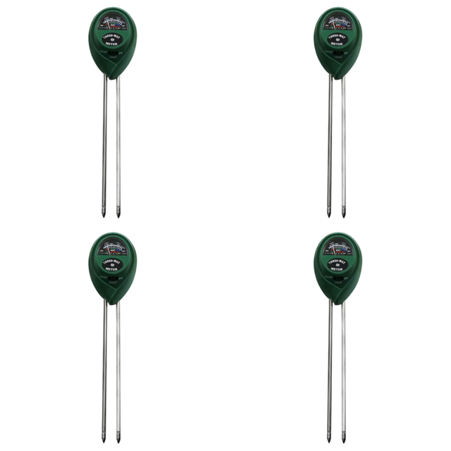 Probador 3 en 1 Medidor Humedad Ligero PH Sonda Doble para Jardinería Cultivo Césped