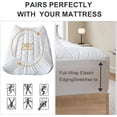 thumbnail image 3 of Mattress Topper Queen Size 300T 100% Cotton Pillow Top - Extra Thick Padded Mattress Pad & Protector, Breathable Fitted Deep Pocket 8-21, Ultra Soft & Supportive, 3 of 5