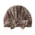 thumbnail image 3 of Nuevo gorro de ducha doble de tela satinada con lazo de lunares para mujer (con lunares), 3 of 5