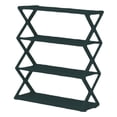 thumbnail image 2 of simhoa 4 Tiers x Shaped Shoe Storage Rack Multifunctional Simple Assembly Dustproof Blackish Green, 2 of 8
