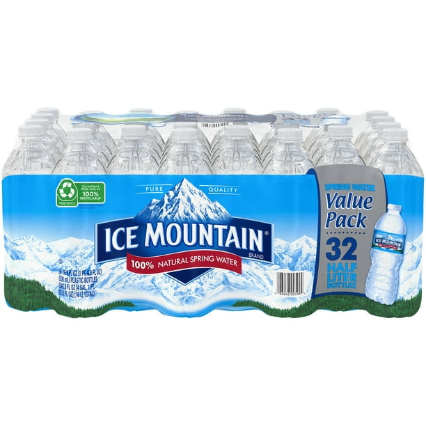 ICE MOUNTAIN Brand 100 Natural Spring Water, 16.9ounce bottles (Pack