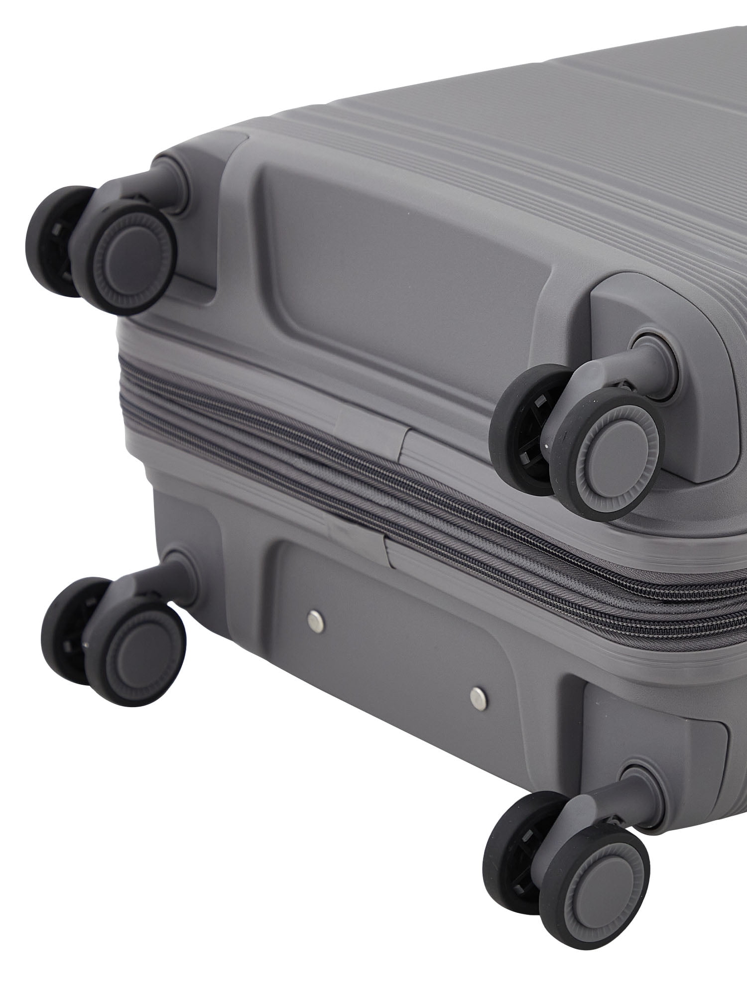 Travelers Club Lucian Collection 22-Inch Expandable Polypropylene Hardside Rolling Carry-on with 8 wheels, Quiet Shade Gray