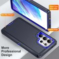 thumbnail image 5 of Dteck for Samsung Galaxy S25 Ultra Case,Hybrid Silicone+PC Drop Test Heavy Duty Sturdy Shockproof Slim Fit Protective Phone Cover for Galaxy S25 Ultra,Navyblue, 5 of 6