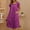 Purple, variant on Long Silky Nightgown for Women, Flowy Vintage Lace Short Sleeve Sleep Gown, Baggy Maternity Sleepwear Loungewear