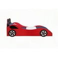 thumbnail image 4 of Colen Red Finish Twin Car Bed with LED Lights and Comfort - No Box Spring Needed, 4 of 7
