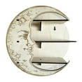 thumbnail image 2 of yotijay Shelves Wood Ornament Wall Hanging Decoration Moon Shape Wall Shelf for White, 2 of 9