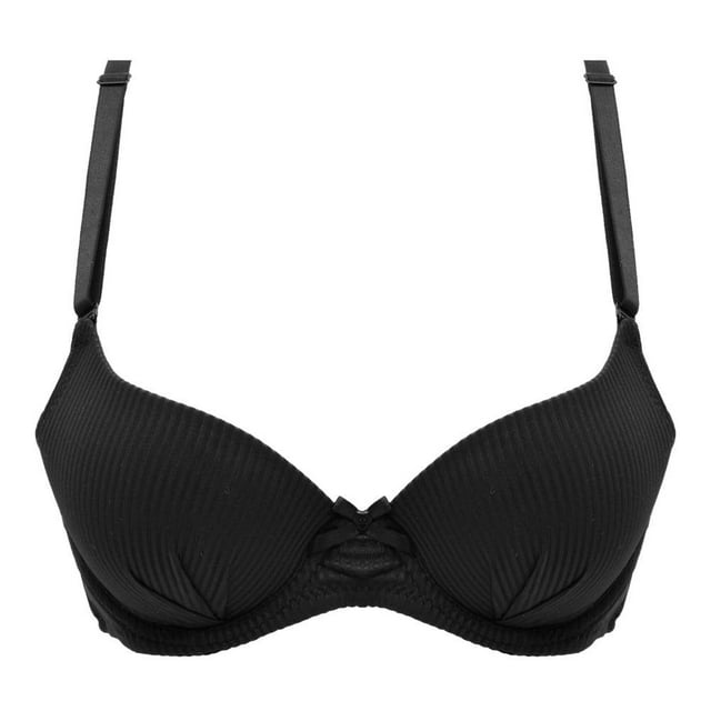 Brasier Secret Treasures Intimates Rayas y Moño Negro Talla 38B