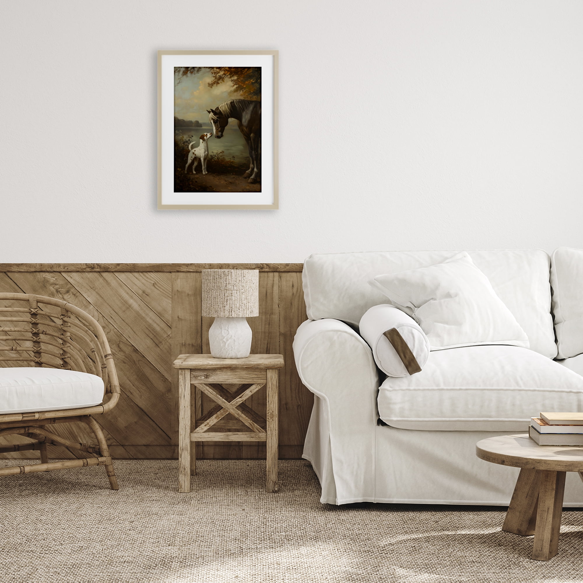Stupell Industries Autumn Companions Hunting Party Birch Framed Print Under Glass, design by Petal Prints Design