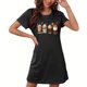 thumbnail image 4 of Camisón corto de talla grande para mujer, camisón de manga corta con estampado de pecho a la moda, camisón para mujer, 4 of 5