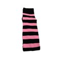 thumbnail image 1 of Qarigey Paquete de 2 calcetines a rayas de talla grande hasta el muslo, transpirabilidad, apariencia única y flexible, calcetines antideslizantes, Medias rosa negro a rayas, 1 of 6