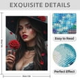 thumbnail image 3 of Diamond Art Kit for Adults, Rose Red Lady Print No.271 Diamond Painting for Adults Beginners, 5D DIY Diamond Art Painting Kits, Colorful Diamond Painting Craft for Home Decor 12x16, 3 of 7