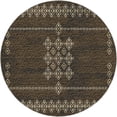 thumbnail image 2 of Addison Rugs Dream Shag Premium Machine Washable Transitional Tribal, Boho Brown Round Rug, 8' x 8', 2 of 8
