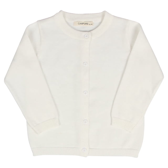 Suéter UMfun para bebé, niña y niño, otoño e invierno, cárdigan de color caramelo, cárdigan pequeño de color liso, suéter para niños, blanco, 12-18 meses