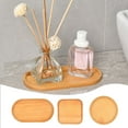 thumbnail image 3 of Storage Tray Multipurpose 4 Shapes Solid Wood Square Rectangle  Ellipse Dinner Breads Plate Home Supplies, 3 of 8