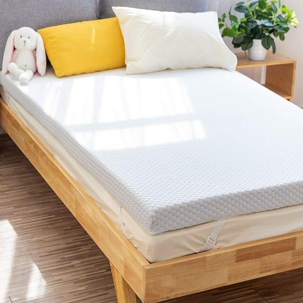 3 inch NonSlip Design Gel Memory Foam Mattress Topper with Removable