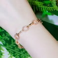 thumbnail image 5 of Geometric Square CZ Link Chain Bracelet for Fiancee Chic Engagement Jewelry Gift, 5 of 9