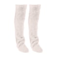 thumbnail image 2 of Calcetines hasta el muslo, calentadores de piernas de felpa, calcetines largos para botas, medias tipo pantuflas, calcetines por encima de la , blanco Fernando Calentadores de piernas de felpa, 2 of 8