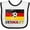 White and Black, variant on Inktastic German Soccer Boys or Girls Baby Bib