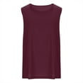 thumbnail image 3 of Cotton Linen Tank Tops for Women Summer Round Neck T Shirts Trendy Sleeveless Basic Tee Loose Fit 2025 Fashion, 3 of 5