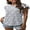 Pink Star Gray, variant on Women's Summer Tunic Tops Ruffle Short Sleeve Casual Shirts