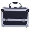 thumbnail image 6 of Women Professional Aluminum Makeup Box Portable Travel Jewelry Train Case Multi Tiers Cosmetic Organizer, 6 of 9