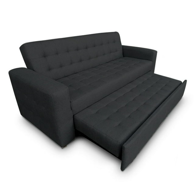 Sofa cama Mobydec Matrimonial Plegable en Lino Gris Oxford moderno