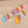 thumbnail image 3 of Tnobhg Happy Easter Bunny Hanging Decoration Mini Cute Colorful Nonwoven Fabric Rabbit Carrot Festival Ornament Pendant Holiday Gifts, 3 of 8