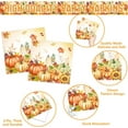thumbnail image 3 of 170PCS Fall Party Decorations Kit Includes Pumpkin Harvest Disposable Paper Plates, Napkins, Cups, Cutlery, Banner, Tablecloth for Autumn Holiday Thanksgiving Autumn Party Decorations, Serve 24, 3 of 7