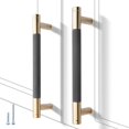 thumbnail image 1 of Guoharda Paquete de 12 manijas moleteadas para gabinetes de 5 pulgadas y 128 mm Tiradores para gabinetes Tiradores de aluminio Tiradores con acabado de oxidación dorado y gris con patrón de diamante d, 1 of 5