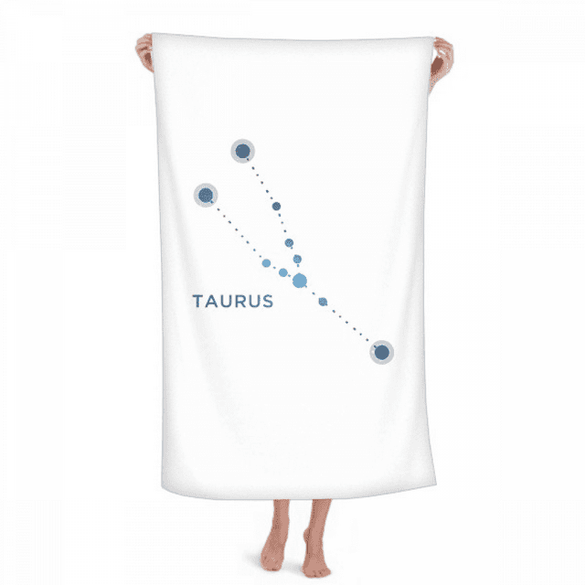 Taurus Serviette à Main Constellation Zodiac Serviette de Bain Gant de Toilette en Coton Doux