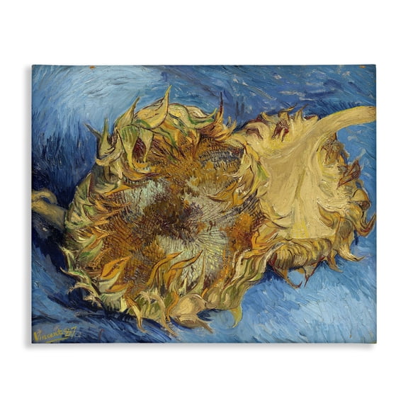 Stupell Industries Traditional Sunflowers Yellow Blue Van Gogh Classical Canvas Art, 20 x 16, by Vincent Van Gogh