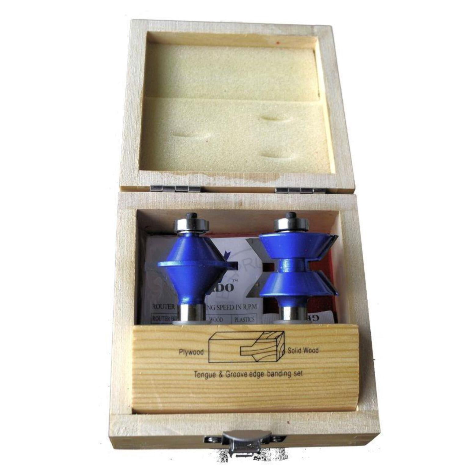 V-Tongue and Groove Edge Banding Router Bit Set - Walmart.com