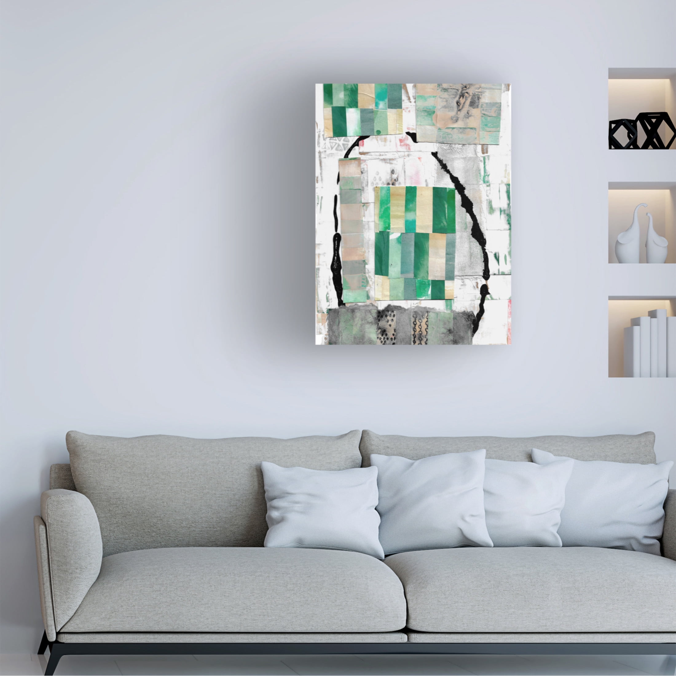 Canvas Wall Art - Maliq 'Jigsaw Of Mistakes' Wall Art for Living Room, Bedroom, or Office Décor by Trademark Fine Art - 35 x 47 Inches