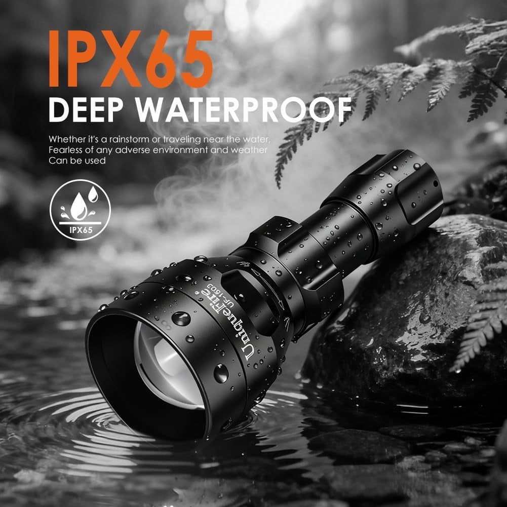 ZC 1503 850nm IR Illuminator Flashlight Lights for Night Vision 50MM Lens Zoomable Infrared Spotlight with 3 Modes Memory IR Flashlight Coyote Night Fishing IR Light