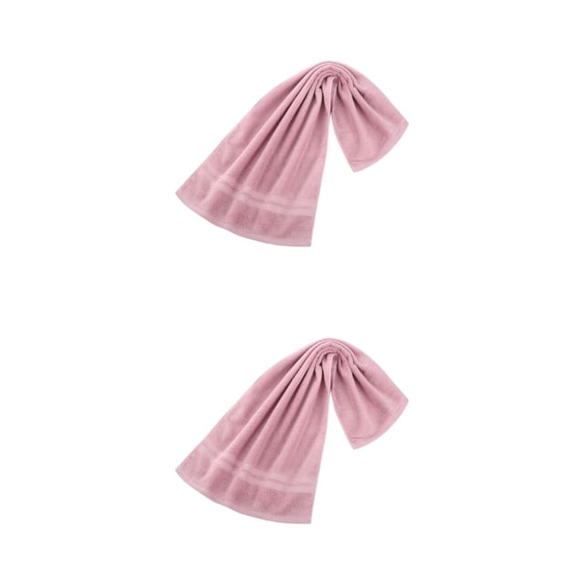 Toalla deportiva de algodón Matsuzay color sólido Rosa Absorbente 2piezas
