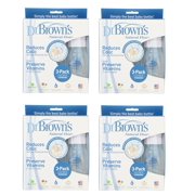 Dr. Brown's BPA Free Polypropylene Natural Flow Standard Neck Bottle, 4 oz - 3-Pack (4 Pack) + Facial Hair Remover Spring