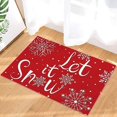 thumbnail image 3 of Felpudo decorativo navideño-let It Snow Winter Snowflake, antideslizante para interior/exterior/delantero, 3 of 5