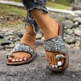 thumbnail image 5 of MKLEKYY Sandalias Ortopédicas para Mujer, Zapatos Casuales Con Diamantes de Imitación y Punta Abierta, Planos y Cómodos para La Playa, Sandalias, Zapatillas, 5 of 5