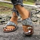thumbnail image 5 of MKLEKYY Sandalias Ortopédicas para Mujer, Zapatos Casuales Con Diamantes de Imitación y Punta Abierta, Planos y Cómodos para La Playa, Sandalias, Zapatillas, 5 of 5