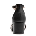 thumbnail image 6 of Women's Open Toe Ankle Strap Low Block Chunky Heels Sandals Black Size 7, 6 of 7