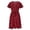 Wine, variant on ZHOGXU Classic Floral Polka Print Midi Dresses For Women Short Sleeve V Neck Loose Fit Dresses Elegant,Vacation