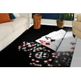 thumbnail image 3 of Playing Cards Rugs, Casino Rugs, Modern Rug, Accent Rug, Salon Decor Rug, Runner Rug, Gift For Him, Step Rug, 3D Printed Rug, Area Rug, 3.3'x5' - 100x150 cm, 3 of 7