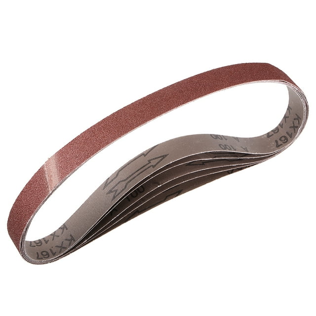 Cinturones de lijado de 1 pulgada x 30 pulgadas de Unique Bargains, 100 granos, 5 piezas