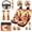 Autumn Pumpkin Football, variant on Uourmeti Auto Seat Cover Full Set, with Steering Wheel Cover Auto Console Cover Auto Seat Belt Pad Cover, Cat Maple Leaf Pattern Anti Fading Durable Car Interior Accessory Kit
