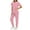 Pink, variant on ATENAR Scrubs for Women Set 2 Piece Short Sleeve Tops Long Pants Blue 2XL
