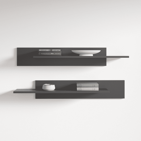 Fly Type-MX Wall Mounted Floating 2 Piece Shelf Set